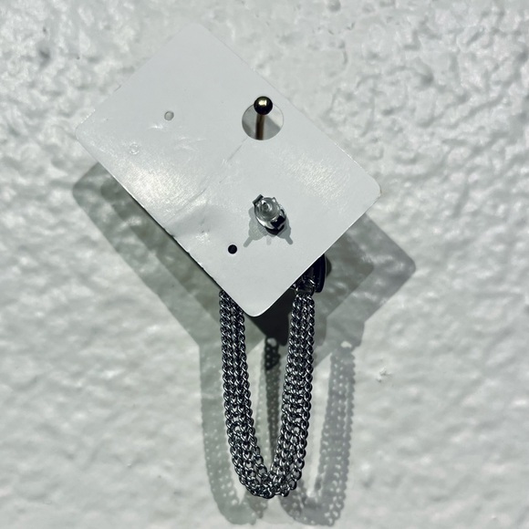 Silver Chain Earring - Picture 2 of 2